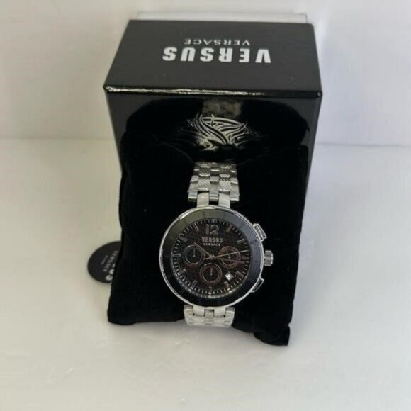 New Authentic VERSUS VERSACE Logo Gent Chrono Bracelet Watch - Picture 4 of 8